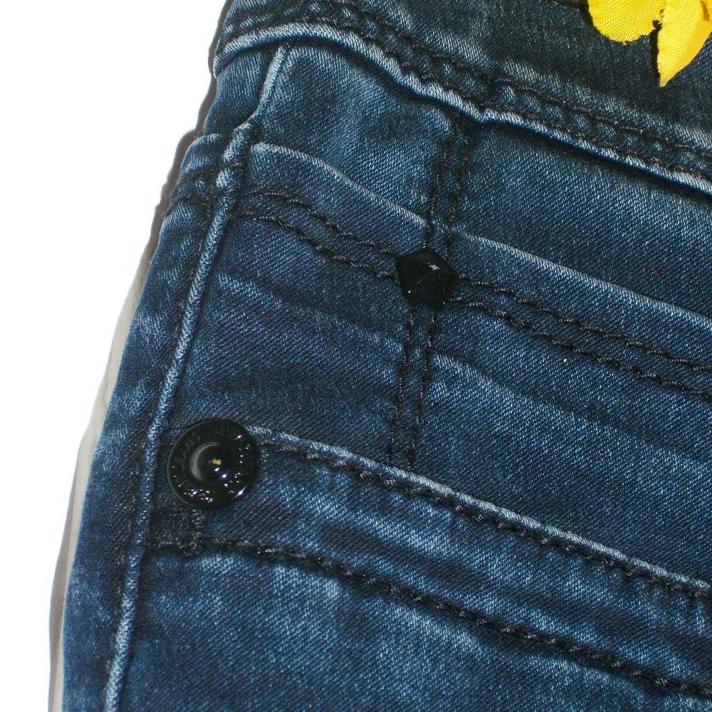 Seven7 Sz 14 Blue Demim Stretch Leggings Jeans Mid Rise 28" Inseam - Picture 3 of 12
